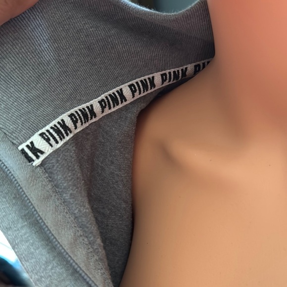 PINK Victoria's Secret Gray and White Cowl Neck Sweater - Picture 5 of 7